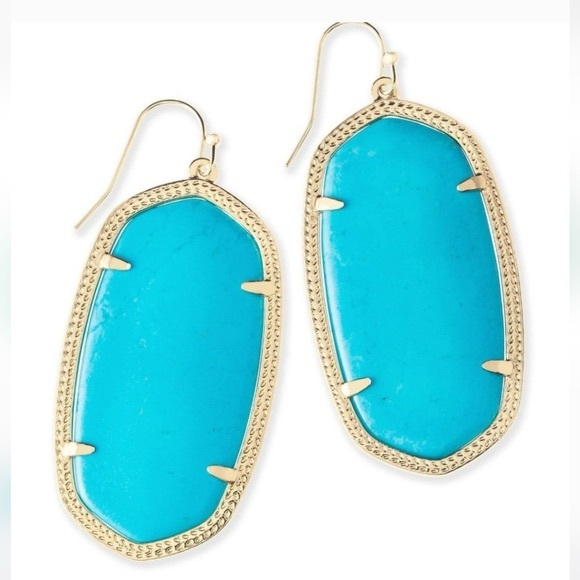 Kendra Scott Jewelry - Kendra Scott Danielle Turquoise/14K Gold Plated Drop Earrings